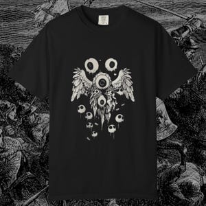 Weirdcore Eyeball T-Shirt | Dreamcore Aesthetic Tee | Trippy Horror Shirt | Dark Pastel Goth Top | Grunge eGirl eBoy Clothing | Edgy Alt image 1