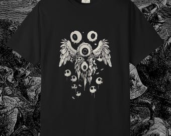 Weirdcore Eyeball T-Shirt | Dreamcore Aesthetic Tee | Trippy Horror Shirt | Dark Pastel Goth Top | Grunge eGirl eBoy Clothing | Edgy Alt