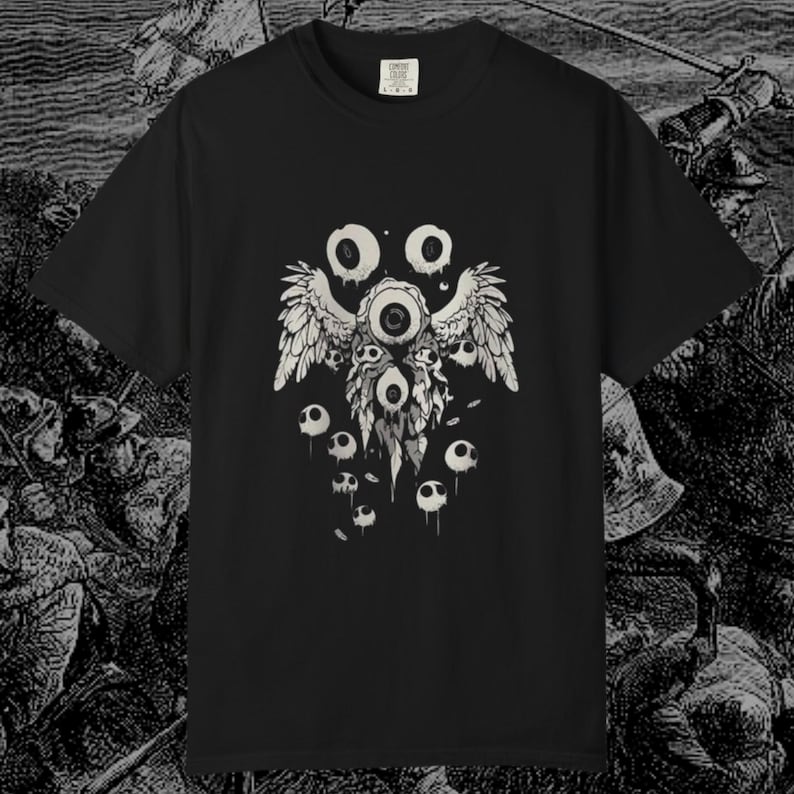 Weirdcore Eyeball T-Shirt | Dreamcore Aesthetic Tee | Trippy Horror Shirt | Dark Pastel Goth Top | Grunge eGirl eBoy Clothing | Edgy Alt image 1
