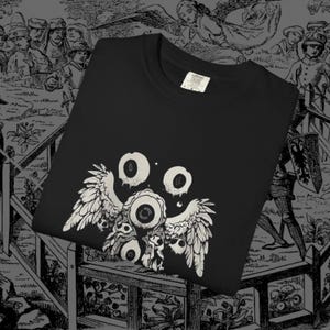 Weirdcore Eyeball T-Shirt | Dreamcore Aesthetic Tee | Trippy Horror Shirt | Dark Pastel Goth Top | Grunge eGirl eBoy Clothing | Edgy Alt image 2