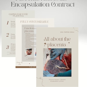 Placenta Handout, Placenta Encapsulation Contract, Instant Download, Placenta Contract and Disclaimer, For Doulas & Birth Professionals