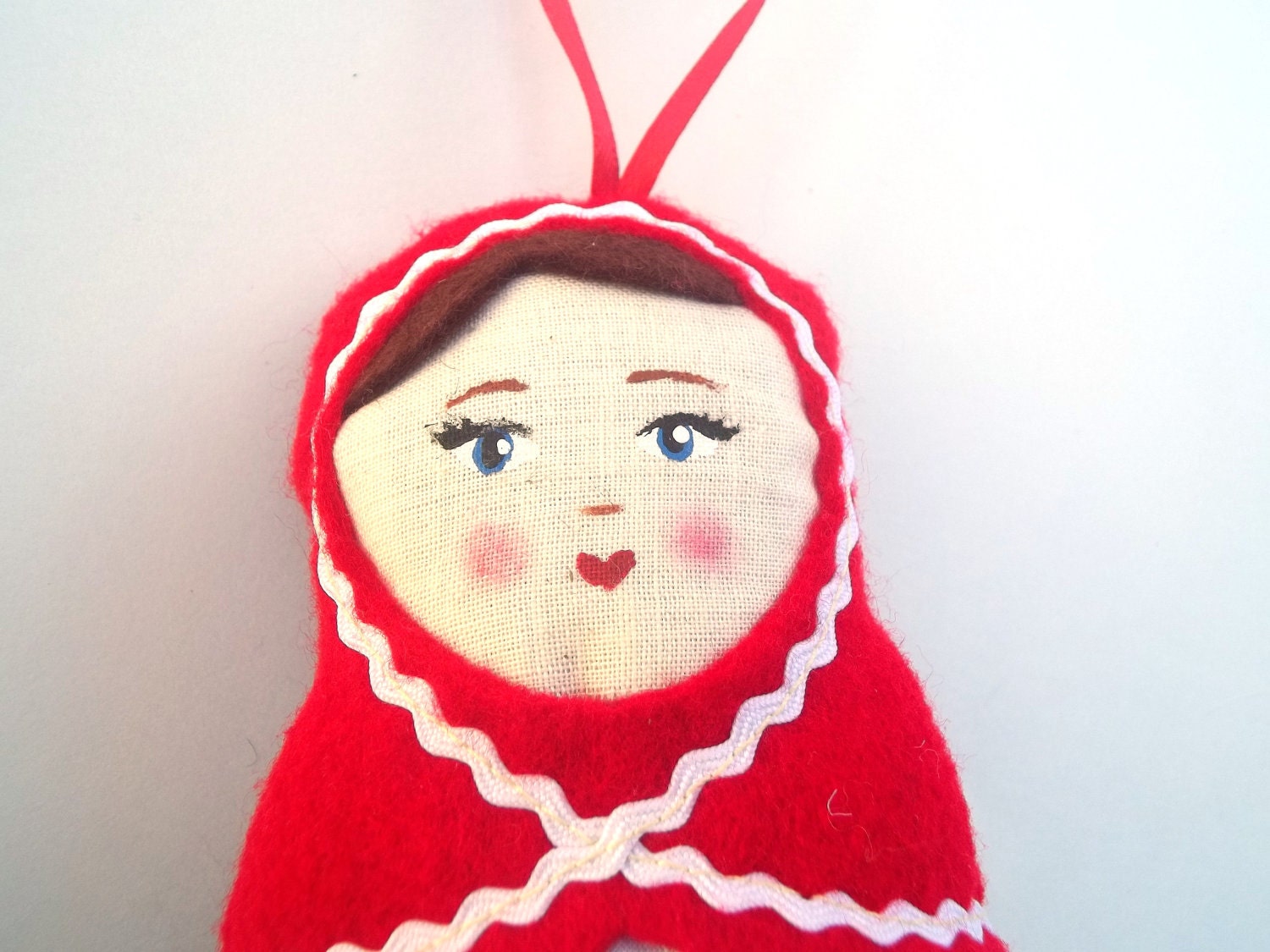 Nesting doll ornaments Christmas tree ornament folk doll Etsy