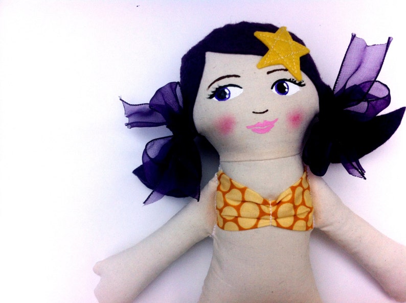 Custom made Mermaid Doll, cloth mermaid doll, fantasy doll, unique gift, gifts for girls, birthday doll, girls room decor, birthday gift image 4