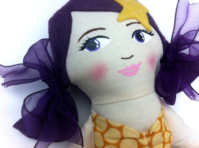 Custom made Mermaid Doll, cloth mermaid doll, fantasy doll, unique gift, gifts for girls, birthday doll, girls room decor, birthday gift image 3