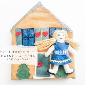 SEWING PATTERN for Mini Rag Doll and Dollhouse Project, Analog Hobby