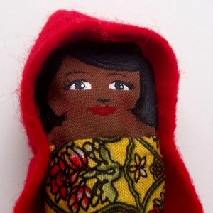 MADE TO ORDER Red Riding Hood Finger Puppet Set, storybook toys, interactive toys, educational puppets, unique kids gift, girls birthday image 9
