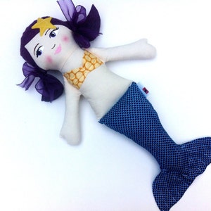 Custom made Mermaid Doll, cloth mermaid doll, fantasy doll, unique gift, gifts for girls, birthday doll, girls room decor, birthday gift image 2