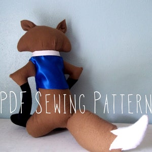 SEWING PATTERN Stuffed Animal Fox with Vest PDF, plushie tutorial, dapper fox diy, woodland fox pattern, fairytale character, diy kids gift image 5