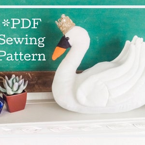Sewing Pattern for Swan Stuffed Animal