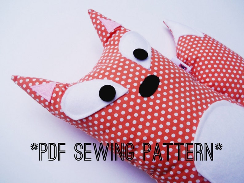 SEWING PATTERN Fox and Raccoon Stuffed Animals, woodland pillow set diy, unique kids room decor, unique boy gift sewing project, plushie image 8
