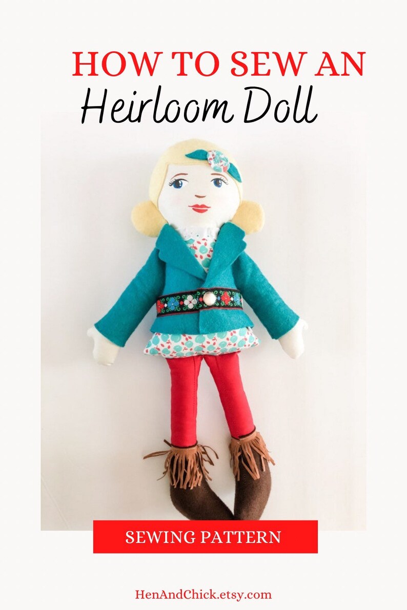 Heirloom Cloth Doll Sewing Pattern PDF Sewing Pattern for 18 Etsy