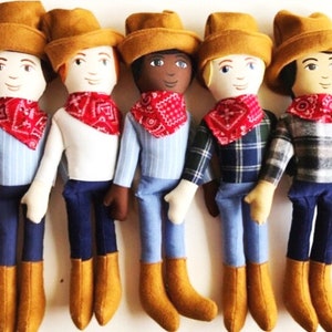 SEWING PATTERN Cowboy Doll with cowboy hat and bandana, 18 inch cloth doll tutorial, diy boy doll pattern with instructions image 9