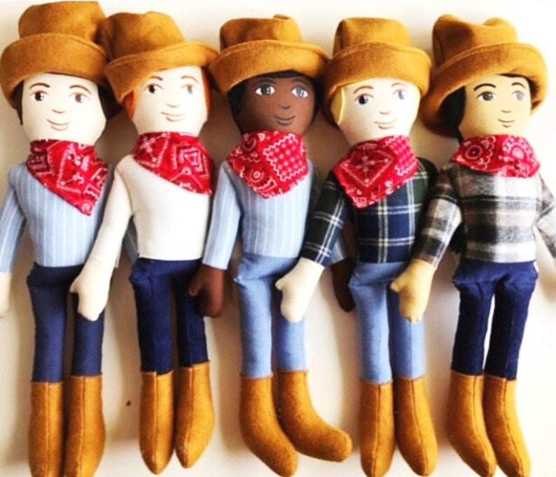 SEWING PATTERN Cowboy Doll with cowboy hat and bandana, 18 inch cloth doll tutorial, diy boy doll pattern with instructions image 9