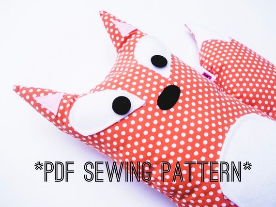 Pdf Sewing Pattern Fox Stuffed Animal Diy Woodland Stuffed Etsy
