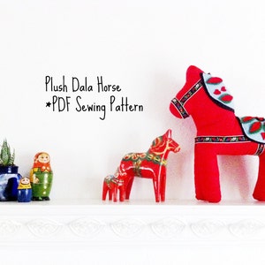 Sewing Pattern for Dala Horse Stuffed Animal