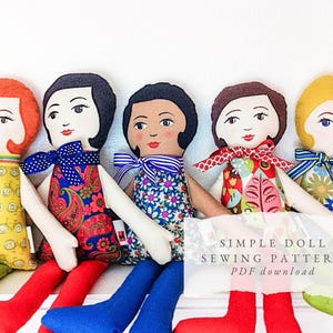 Ragdoll Sewing Pattern for new sewist: 18-inch Cloth Doll (PDF Pattern)