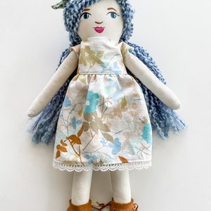 SEWING PATTERN Boho Doll Sewing Pattern PDF with doll dress and flower headband, Cottagecore Doll, yarn hair doll tutorial, diy Doll image 4