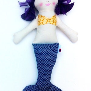 Custom made Mermaid Doll, cloth mermaid doll, fantasy doll, unique gift, gifts for girls, birthday doll, girls room decor, birthday gift image 7