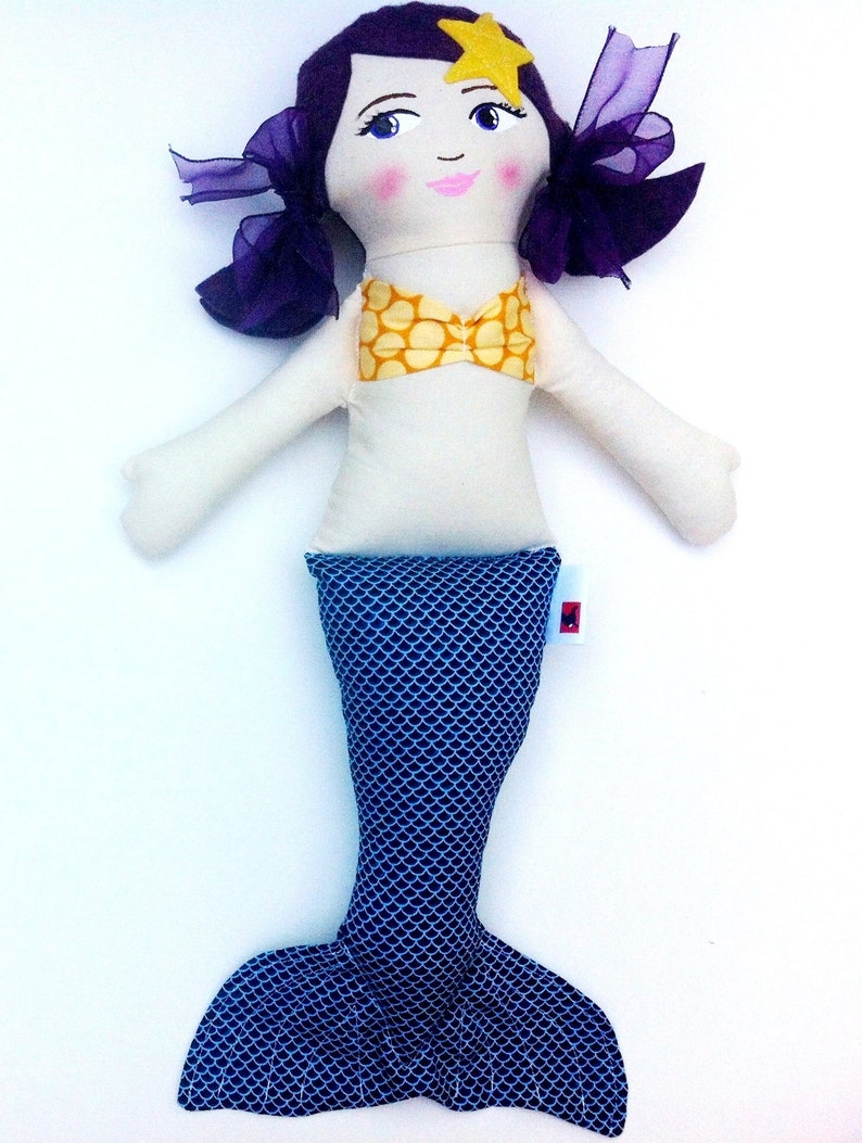 Custom made Mermaid Doll, cloth mermaid doll, fantasy doll, unique gift, gifts for girls, birthday doll, girls room decor, birthday gift image 7