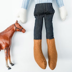 SEWING PATTERN Cowboy Doll with cowboy hat and bandana, 18 inch cloth doll tutorial, diy boy doll pattern with instructions image 4