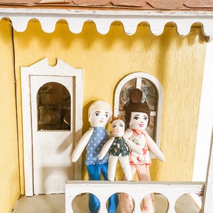 Handmade Dollhouse Doll Family: Mom, Dad, and Baby