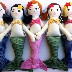 Custom made Mermaid Doll, cloth mermaid doll, fantasy doll, unique gift, gifts for girls, birthday doll, girls room decor, birthday gift image 5