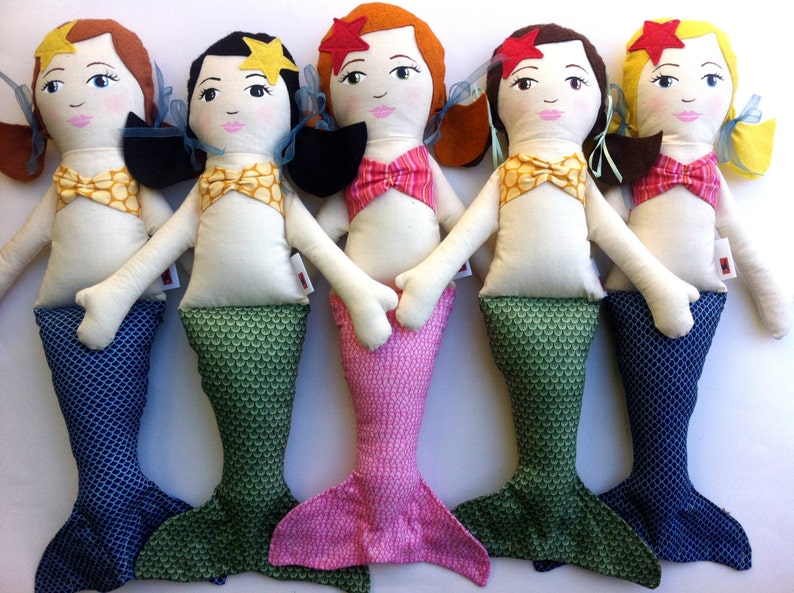 Custom made Mermaid Doll, cloth mermaid doll, fantasy doll, unique gift, gifts for girls, birthday doll, girls room decor, birthday gift image 5