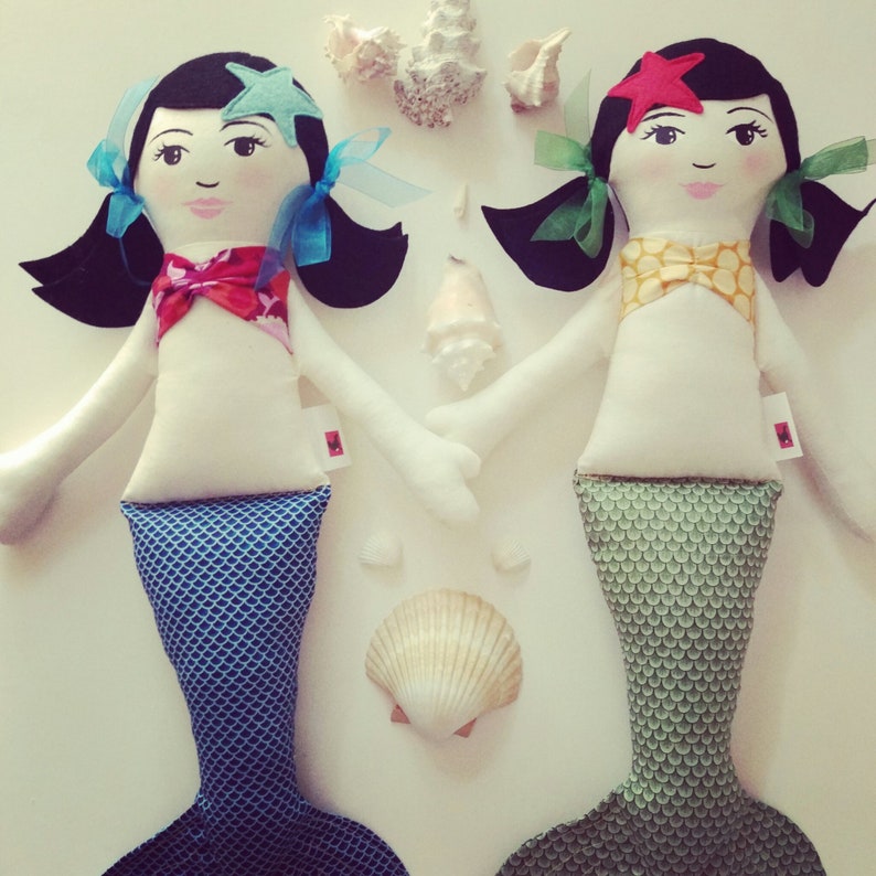 Custom made Mermaid Doll, cloth mermaid doll, fantasy doll, unique gift, gifts for girls, birthday doll, girls room decor, birthday gift image 8