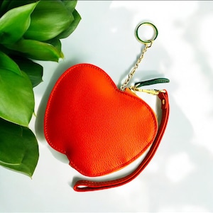 Monedero naranja, billetera de mujer con forma de manzana, decoración de bolso, llavero, portamonedas, monedero o artículos pequeños esenciales, accesorio funcional elegante