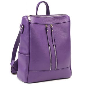 Convertible 2 in 1 Backpack for Women,stylish Pink Genuine  display picture 3