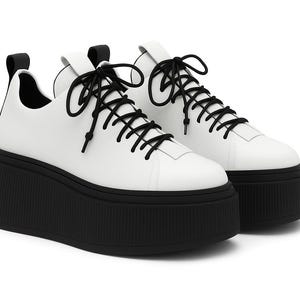 White Platform sneakers for women,Leather sneakers,Platform leather shoes,Platform shoes,white Platform shoes,Platform footwear,Gift for her
