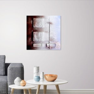 Akrylmålning "Livet efteråt"....Samtida modern abstrakt väggdekorationskonst..Blandteknik texturerad målningskonst.. Perfekt presentidé bild 10