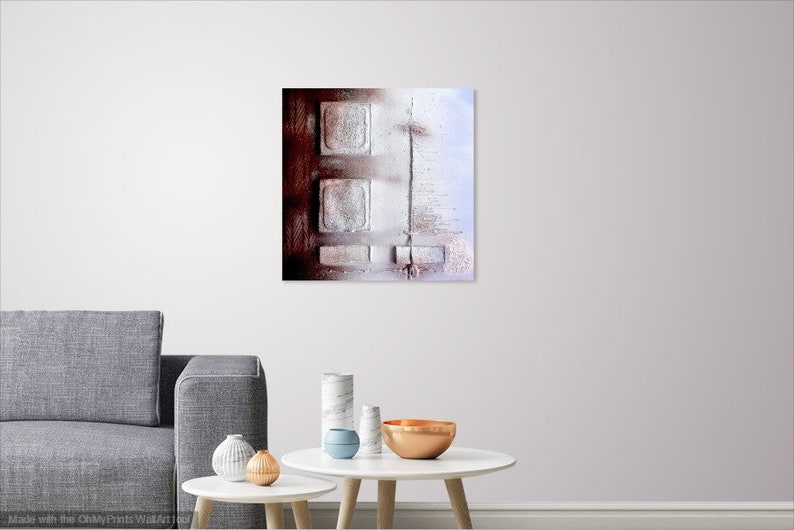 Akrylmålning "Livet efteråt"....Samtida modern abstrakt väggdekorationskonst..Blandteknik texturerad målningskonst.. Perfekt presentidé bild 10