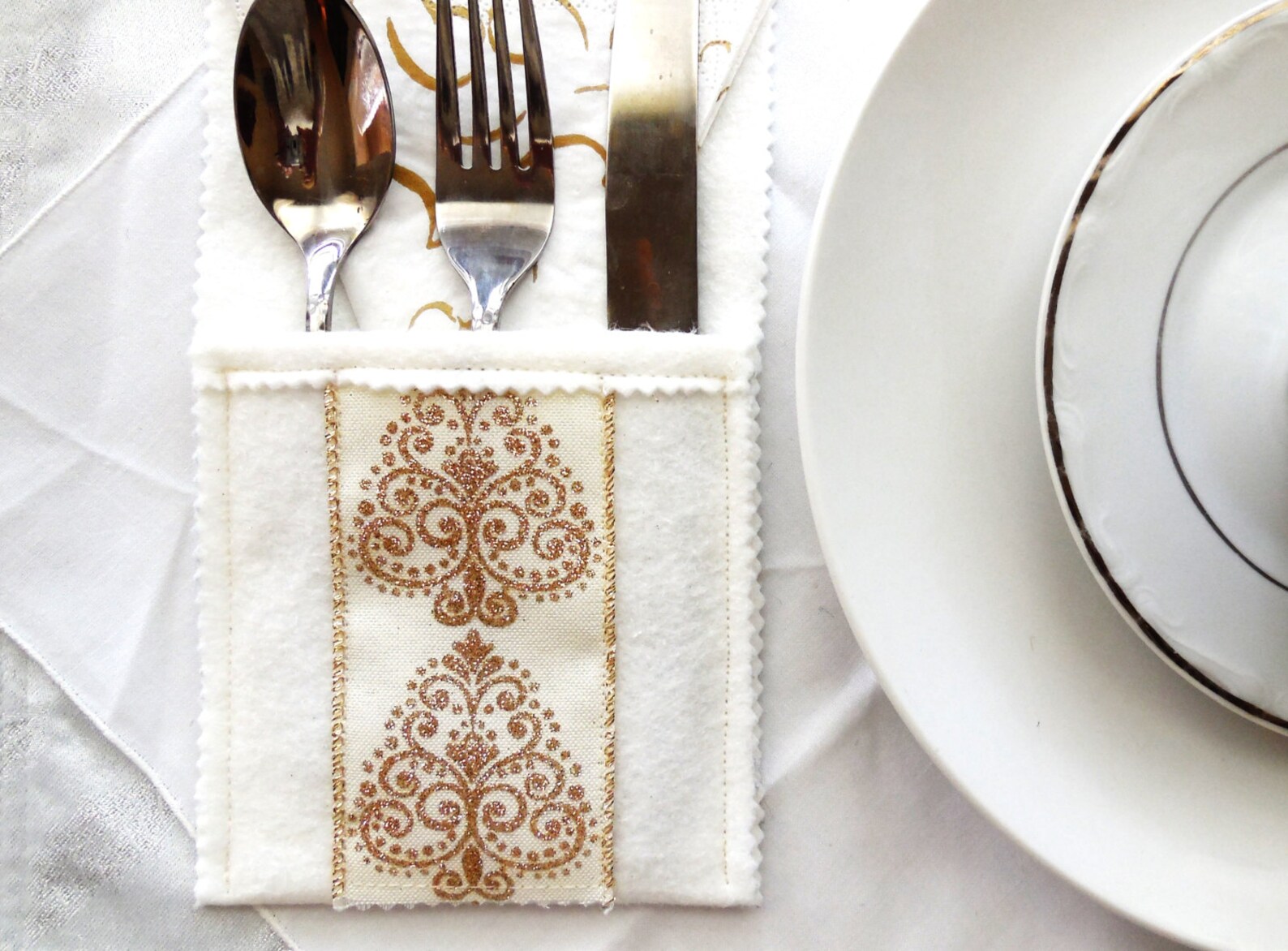 Silverware Holder...silverware Pocket...dinner Table Decoration ...
