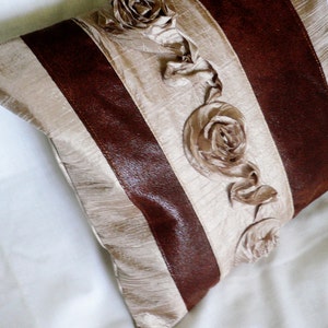 Silk Pillow ... Throw Pillow... Decorative elegant Pillow image 2