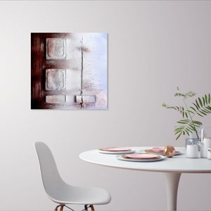 Akrylmålning "Livet efteråt"....Samtida modern abstrakt väggdekorationskonst..Blandteknik texturerad målningskonst.. Perfekt presentidé bild 7