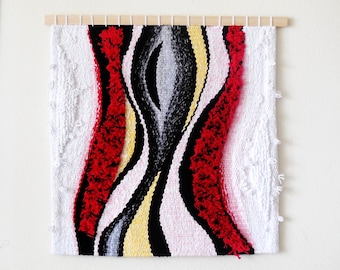 Tapestry Weaving...Unique Fiber Art Published In Handmade Business Magazine ..Abstract...Wall Decoration...Home Decoration...Hand Woven
