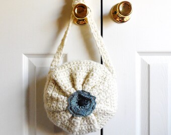 Handbag...Shoulder Bag...Purse...Hand Made...Round and Unique....Crocheted Purse...