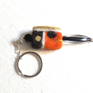 Handmade Key Chain Abstract Charm..Purse Charm Hand Crafted Needle Felted Key Chain Charm..Abstract Charm Hand Felted Key Chain Purse Charm