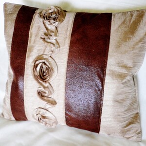 Silk Pillow ... Throw Pillow... Decorative elegant Pillow image 1
