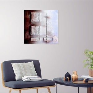 Akrylmålning "Livet efteråt"....Samtida modern abstrakt väggdekorationskonst..Blandteknik texturerad målningskonst.. Perfekt presentidé bild 8