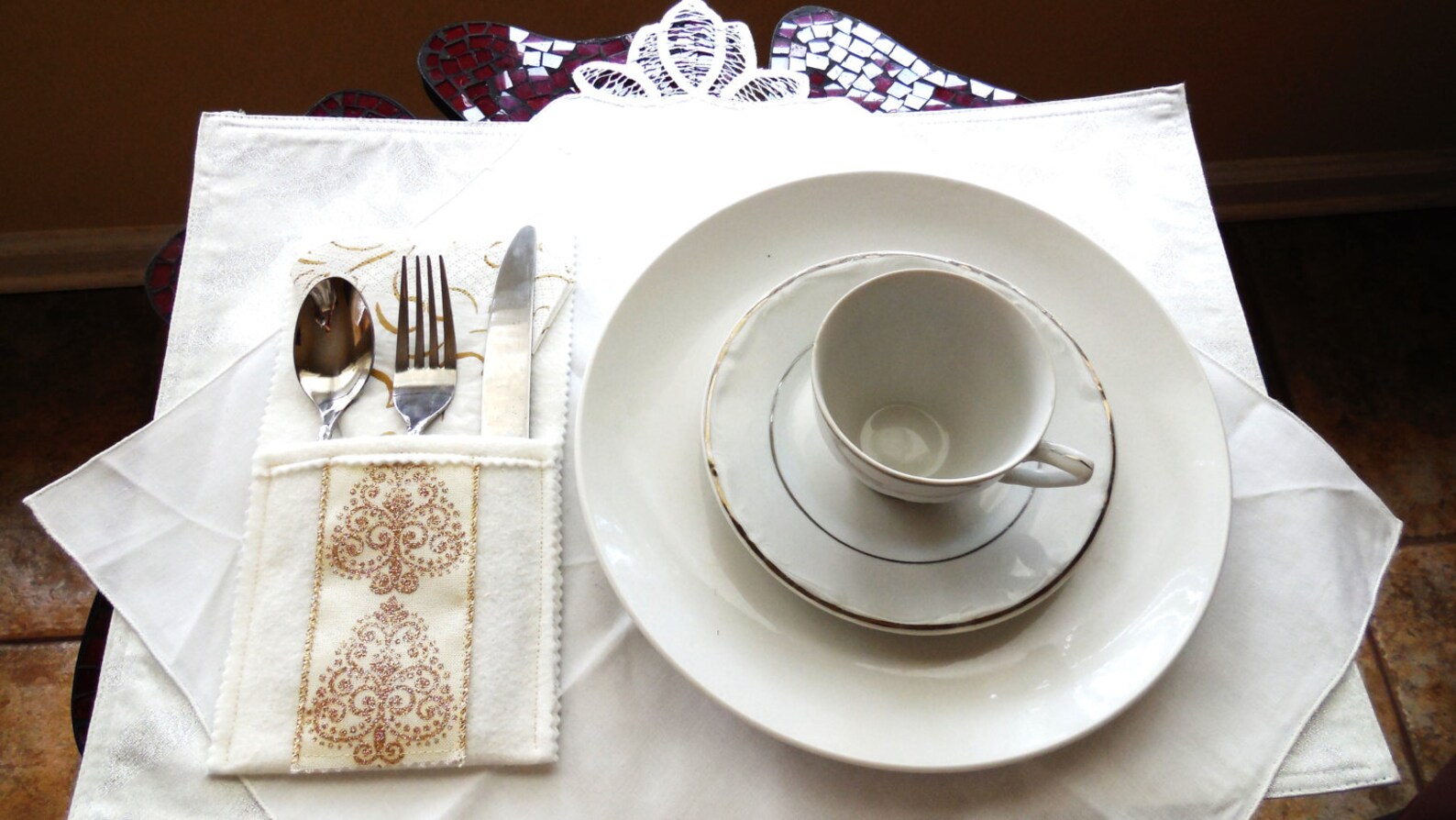 Silverware Holder...silverware Pocket...dinner Table Decoration ...