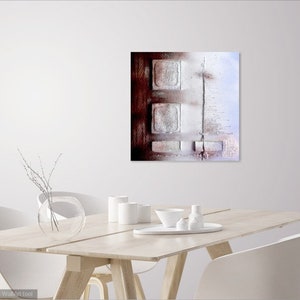 Akrylmålning "Livet efteråt"....Samtida modern abstrakt väggdekorationskonst..Blandteknik texturerad målningskonst.. Perfekt presentidé bild 9