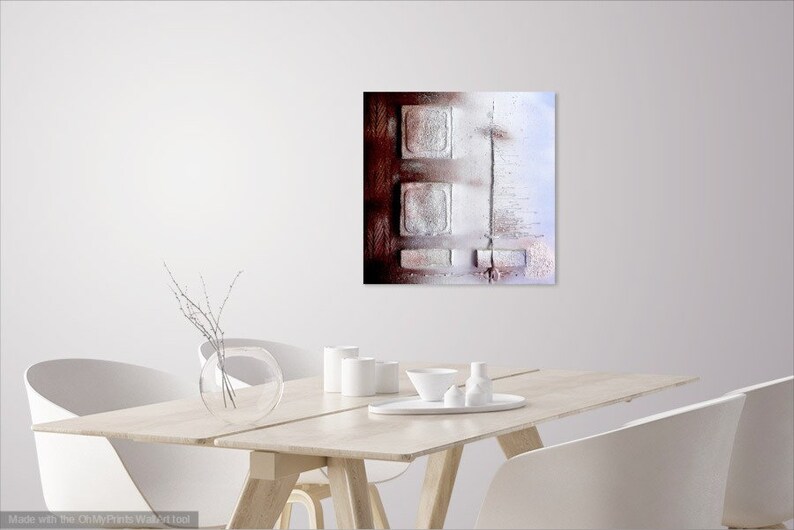 Akrylmålning "Livet efteråt"....Samtida modern abstrakt väggdekorationskonst..Blandteknik texturerad målningskonst.. Perfekt presentidé bild 9