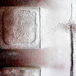 Akrylmålning "Livet efteråt"....Samtida modern abstrakt väggdekorationskonst..Blandteknik texturerad målningskonst.. Perfekt presentidé bild 5