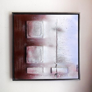 Akrylmålning "Livet efteråt"....Samtida modern abstrakt väggdekorationskonst..Blandteknik texturerad målningskonst.. Perfekt presentidé bild 1