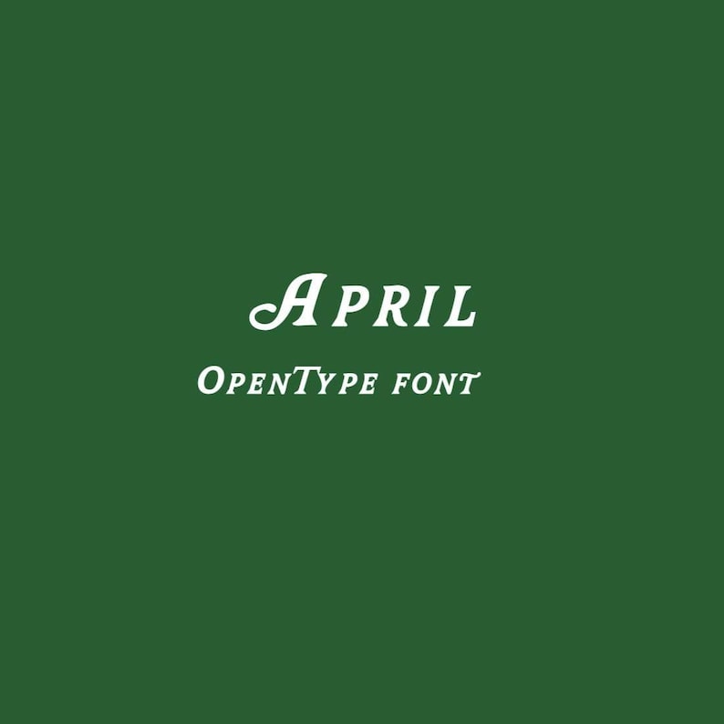 Fuentes OpenType de abril: Tipografía de exhibición serif clásica (descarga digital de archivo OTF) imagen 1