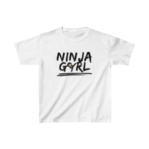 Ninja Girl Kids Heavy Cotton™ Tee, Unisex Tee, Ninja Kid, Ninja Costume, Ninja Kit, Fighter
