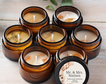 Velas personalizadas para despedida de soltera de otoño e invierno / Velas con aroma otoñal / Recuerdos de boda personalizados / Óxido, terracota, burdeos / Paquete de 25/50
