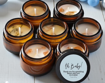 Lembrancinhas de Velas para Chá de Bebê "Oh Baby", Lembrancinhas Personalizadas para Convidados, Velas Neutras para Chá de Bebê, Chá de Bebê de Verão, Lembrancinhas de Velas em Grande Quantidade